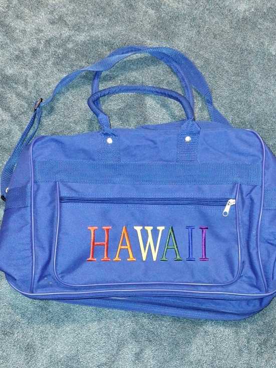 Source Unknown Handbags - Blue Hawaii Embroidered Travel Bag
